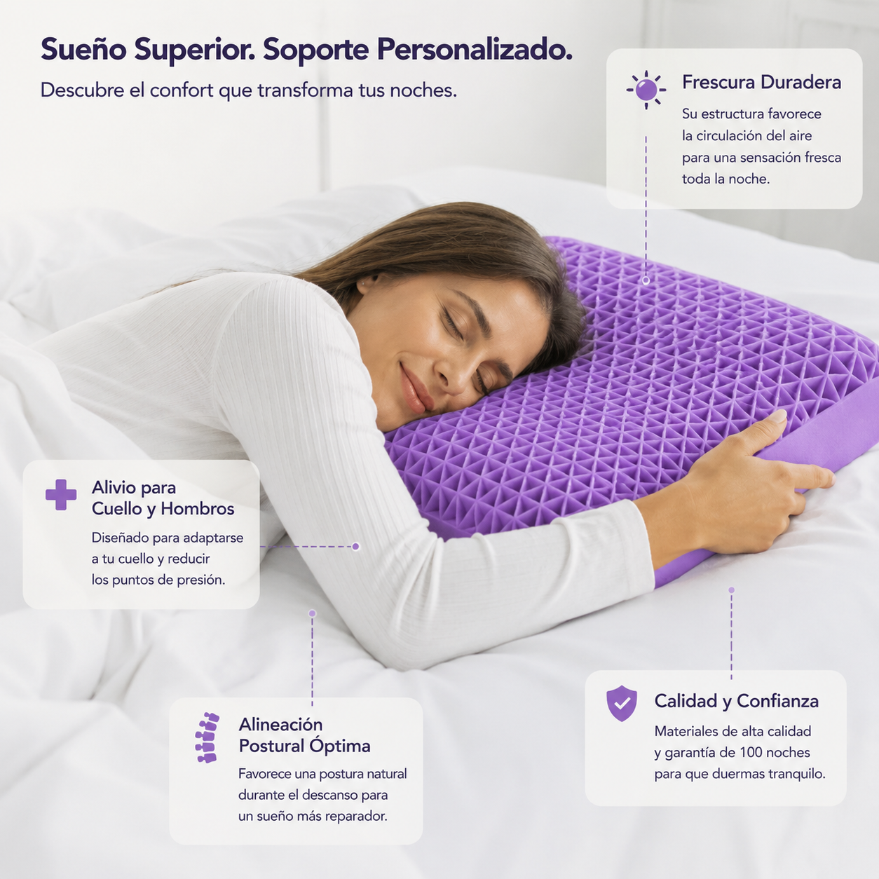 Almohada Cervical Ergonómica Germixy™ + Funda de Regalo